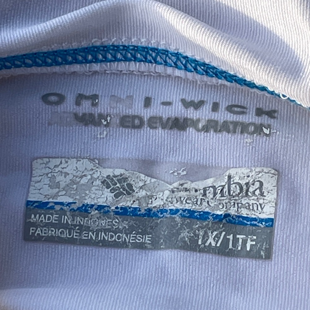 Columbia Full Zip Hoodie Womens 1X White Hiking Omni-Wick Omni-Shade Sun Jacket - Picture 4 of 9
